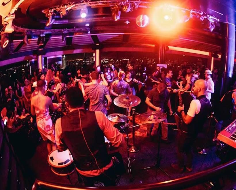 Havana Social Club — live band Singapore packed dancefloor rooftop crowd