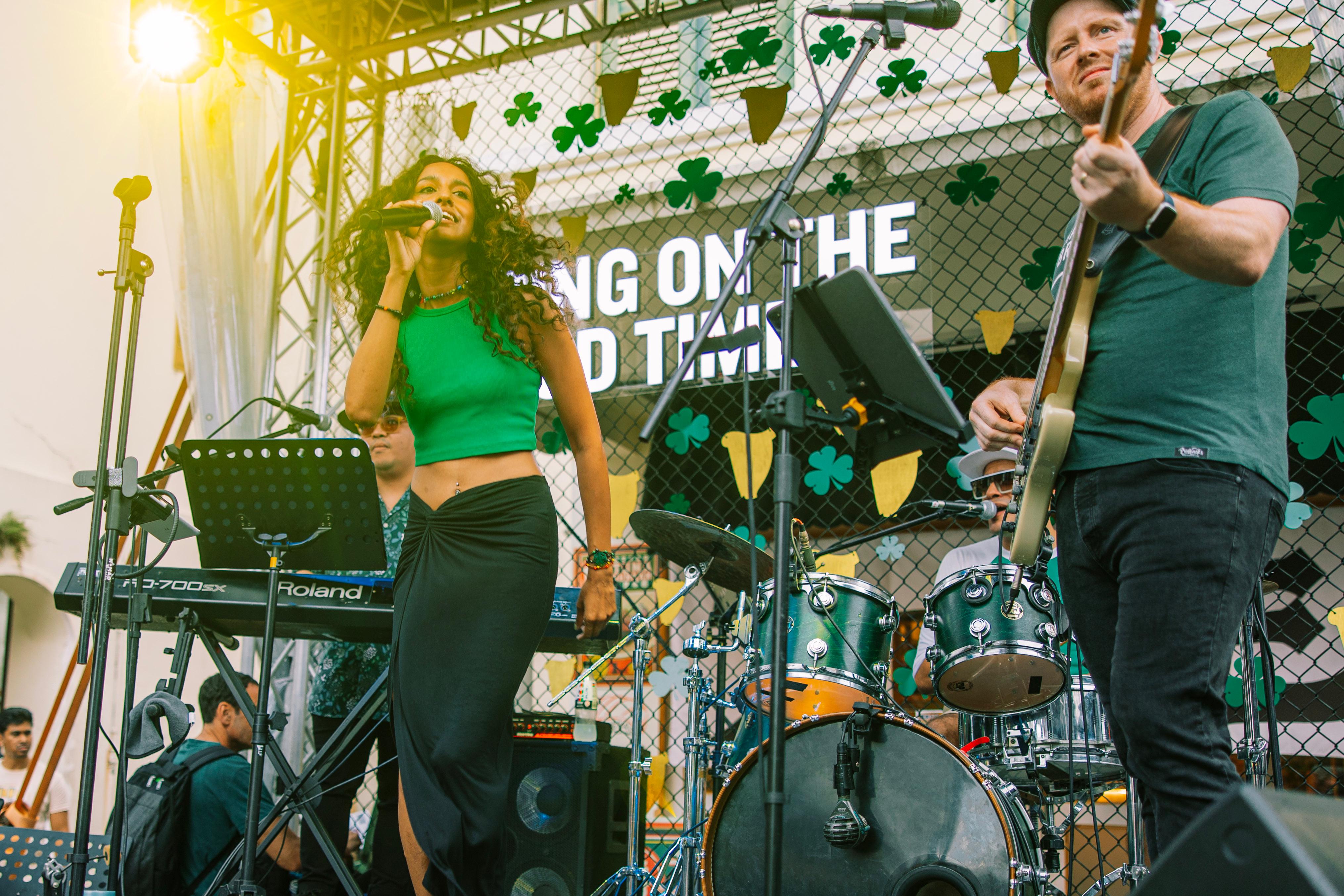 Live band hire Singapore — The Vibe Band performing at outdoor event