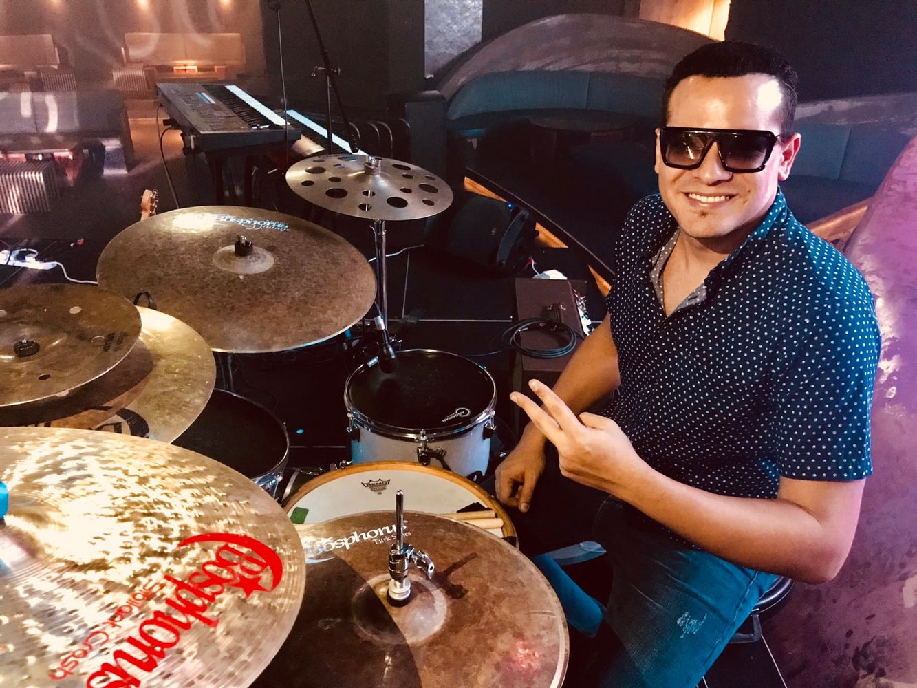 Pablo Calzado Morales — Cuban drummer and percussionist Singapore, Bosphorus cymbals